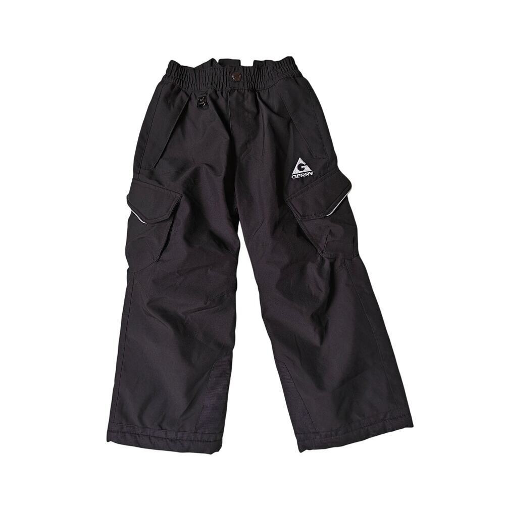Gerry Kids Ski Snow Pants XS 5/6 Black Fleece Lined Waterproof